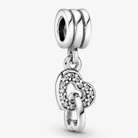 Pandora Interlocking Hearts Dangle Charm - Picture 2 of 7